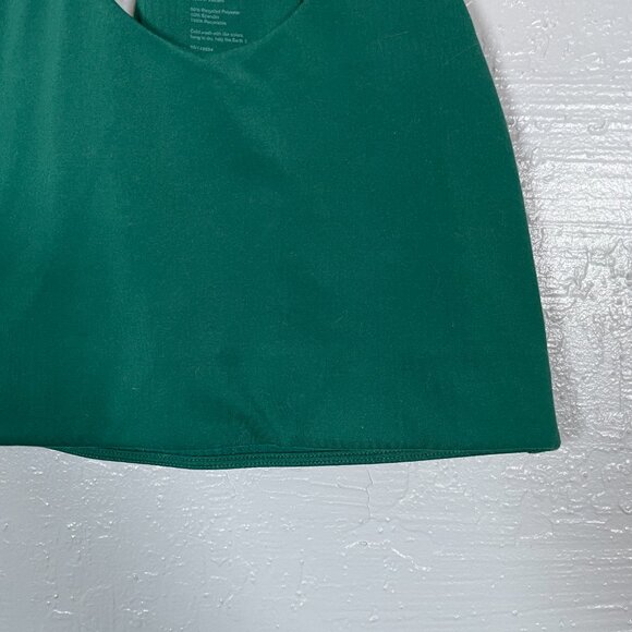 Girlfriend Collective Women S Green Colette Halter Bra High Neck Athleisure - Picture 2 of 5